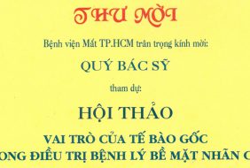 THƯ MỜI QUÝ BÁC SỸ THAM DỰ HỘI THẢO
