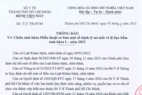 Bệnh viện Mắt – Thông báo chiêu sinh khóa Phẫu thuật cơ bản một số bệnh lý mi mắt và lệ đạo bẩm sinh khóa I – năm 2025