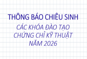 BỆNH VIỆN MẮT – THÔNG BÁO CHIÊU SINH CÁC KHÓA ĐÀO TẠO CHỨNG CHỈ KỸ THUẬT NĂM 2026
