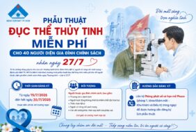 Từ ngày 15/7, Bệnh viện Mắt tổ chức Chương trình phẫu thuật đục thể thủy tinh miễn phí cho 40 người thuộc diện gia đình chính sách